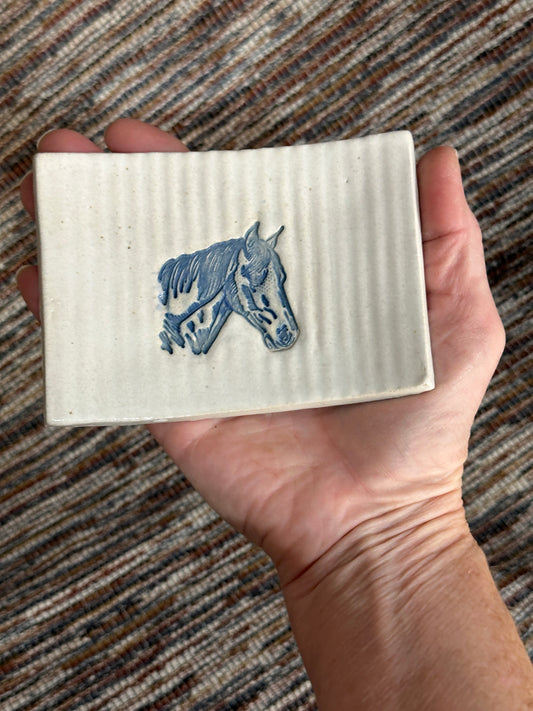 Soap / jewelry dish with horse design