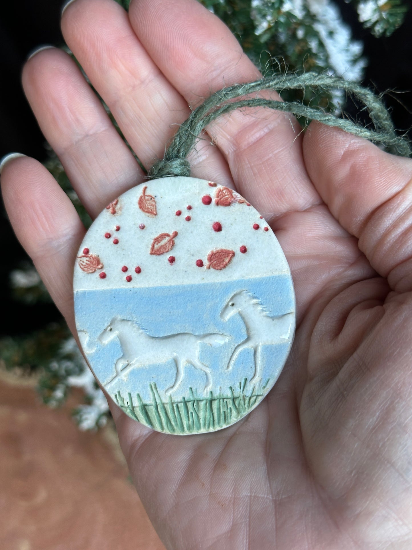 Running Horses ornament