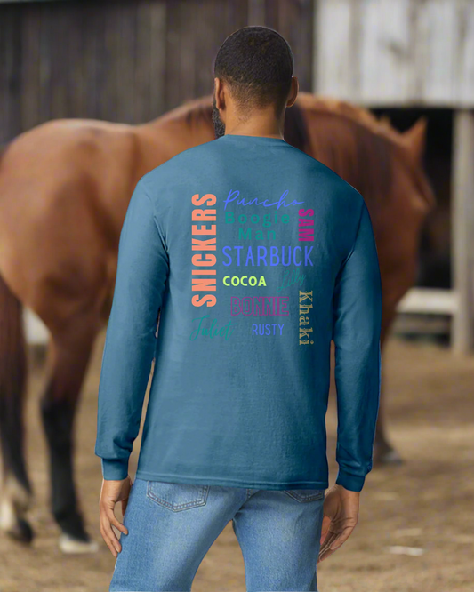 Long Sleeve All My Pretty Horses Gildan T-shirt